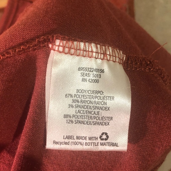 Route 66 red long sleeve lace - Picture 4 of 5